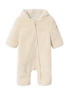 Nbnmayan Teddy Suit1 Outerwear Fleece Outerwear Fleece Coveralls Cream Name It