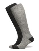 Softy Socks Long 2-Pack Lingerie Socks Knee High Socks Grey Missya