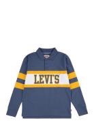 Levi's® Relaxed Long Sleeve Polo Tee Tops T-shirts Polo Shirts Long-sleeved Polo Shirts Blue Levi's