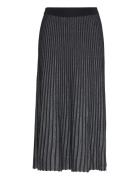 Pleated Lurex Knit Skirt Skirts Knee-length & Midi Skirts Black Karl Lagerfeld