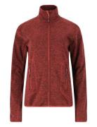 Samani W Melange Fleece Jacket Sport Women Sport Clothing Sport Fleeces & Midlayers Burgundy Whistler