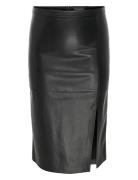 Carnewoline Faux Leather Skirt Otw Skirts Knee-length & Midi Skirts Black ONLY Carmakoma