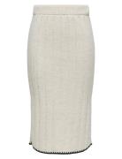 Onlchick Stitch Mv Skirt Knt Skirts Knee-length & Midi Skirts Cream ONLY