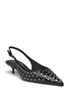 Studded Slingback Shoes Shoes Sling Backs Heeled Slingbacks Black Mango