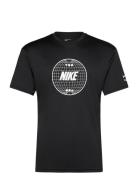 Nike M Ss Hydroguard Lead Line Sport Men Men Sports Clothes Sport Tops Sport T-Skjorte Black NIKE SWIM