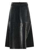 Veganibbimmali Skirt Skirts Knee-length & Midi Skirts Black Bruuns Bazaar