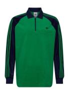 Velour Polo Sport Men Sport Clothing Sport Sweatshirts & Hoodies Sport Sweatshirts Green Adidas Originals