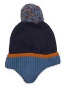 Baby Hat W. Windstop Accessories Headwear Hats Winter Hats Blue Color Kids