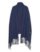 Scarf Colored Pocke Tops Knitwear Ponchos Blue Desigual