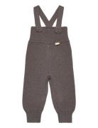 Pants Knit High Straps Bottoms Dungarees Brown Petit Piao