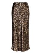 Fqcara-Skirt Skirts Knee-length & Midi Skirts Brown FREE/QUENT