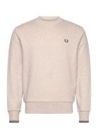 Crew Neck Sweatshirt Tops Sweatshirts & Hoodies Sweatshirts Cream Fred Perry