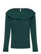 Tnmyriel Hollie L_S Tee Tops T-shirts Long-sleeved T-Skjorte Green The New