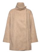 Keaton - Fluffy Wool Blend Uldjakke Jakke Beige Day Birger Et Mikkelsen