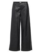 Objmelba Lisa Wide Coated Pant 135 Div Bottoms Trousers Wide Leg Black Object