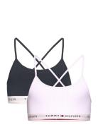 2 Pk Strappy Bralette Print Night & Underwear Underwear Tops Pink Tommy Hilfiger