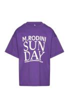 Sunday Sp Ss Tee Tops T-Kortærmet Skjorte Purple Mini Rodini