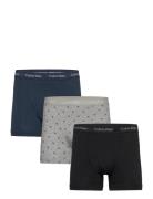 Trunk 3Pk Boxershorts Grey Calvin Klein