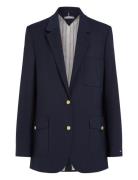 Cool Wool Relaxed Sb Blazer Blazers Single Breasted Blazers Navy Tommy Hilfiger