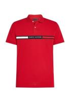 Hilfiger Chest Insert Reg Polo Tops Polos Short-sleeved Red Tommy Hilfiger