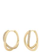 Naomi Big Ring Ear G/Clear - Accessories Jewellery Earrings Hoops Gold SNÖ Of Sweden