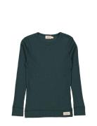 Plain Tee Ls Tops T-shirts Long-sleeved T-Skjorte Green MarMar Copenhagen