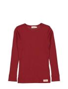 Plain Tee Ls Tops T-shirts Long-sleeved T-Skjorte Red MarMar Copenhagen