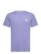 Adizero Running Tee Sport Men Men Sports Clothes Sport Tops Sport T-Skjorte Purple Adidas Performance