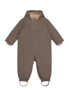 Matwisti Fleece Lined Snowsuit. Grs Outerwear Coveralls Snow-ski Coveralls & Sets Brown MINI A TURE