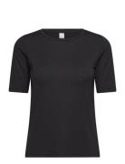 Modal Shortsleeved T-Shirt Tops T-shirts & Tops Short-sleeved Black CCDK Copenhagen