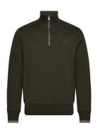 Half Zip Sweatshirt Tops Sweatshirts & Hoodies Sweatshirts Green Fred Perry