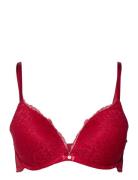 Marine Padded Push-Up Underwired Bra Lingerie Bras & Tops Push Up Bras Red Hunkemöller