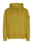 Badge Hoodie Tops Sweatshirts & Hoodies Hoodies Yellow Calvin Klein Jeans