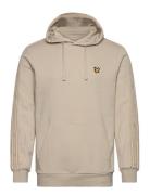 Tape Hoodie Tops Sweatshirts & Hoodies Hoodies Beige Lyle & Scott Sport