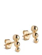 Trinity Studs Accessories Jewellery Earrings Studs Gold Enamel Copenhagen