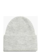 Soft Rib Knit Beanie Hat Accessories Headwear Beanies Grey Superdry