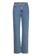 High Rise Straight Bottoms Jeans Straight-regular Blue Calvin Klein Jeans