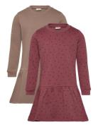 Sweat Dress Ls  Dresses & Skirts Dresses Casual Dresses Long-sleeved Casual Dresses Pink Minymo