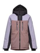 Girls Jr. Ski Jacket -Contrast Outerwear Snow-ski Clothing Snow-ski Jacket Multi/patterned Color Kids