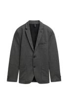 Pique Blazer Suits & Blazers Blazers Single Breasted Blazers Grey Tom Tailor