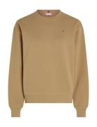 Reg Flag On Chest Swtshrt Tops Sweatshirts & Hoodies Sweatshirts Beige Tommy Hilfiger