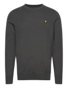 Cotton Merino Crew Neck Jumper Tops Knitwear Round Necks Grey Lyle & Scott