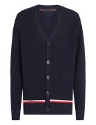 Structure Global Stripe Cardigan Tops Knitwear Cardigans Navy Tommy Hilfiger