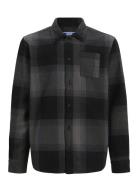 Jcoreflex Darren Overshirt Ls Styd Jnr Tops Shirts Long-sleeved Shirts Black Jack & J S