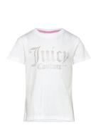 Diamante Fitted Tee Tops T-Kortærmet Skjorte White Juicy Couture