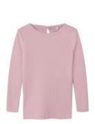 Nmfnuria Ls Xsl Top Tops T-shirts Long-sleeved T-Skjorte Pink Name It