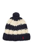 100% Wool-Chunky Stripe Beanie Accessories Headwear Beanies Navy Polo Ralph Lauren