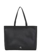 Minimal Monogram Slim Tote34 T Shopper Taske Black Calvin Klein