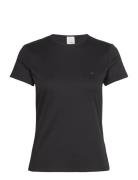 Liquid Touch C-Nk Top Ss Tops T-shirts & Tops Short-sleeved Black Calvin Klein