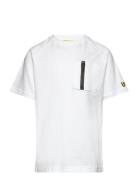 Branded Zip Pocket T-Shirt Tops T-Kortærmet Skjorte White Lyle & Scott